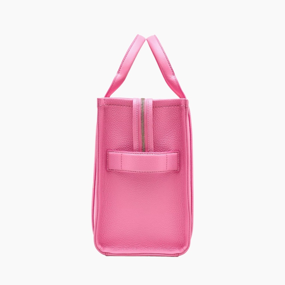 SMALL Marc Jacobs Petite Pink Tote Bag with Textured Leather & Detach Strap - Picture 6 of 13